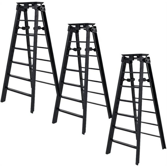 Set of 3 Black Ladders for WWE & AEW Wrestling Action Figures