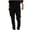 Black, variant on WREESH Womens Slim Pants Casual Fashion Plus Size Pure Color Pocket Button Pencil Pants Trousers Blue