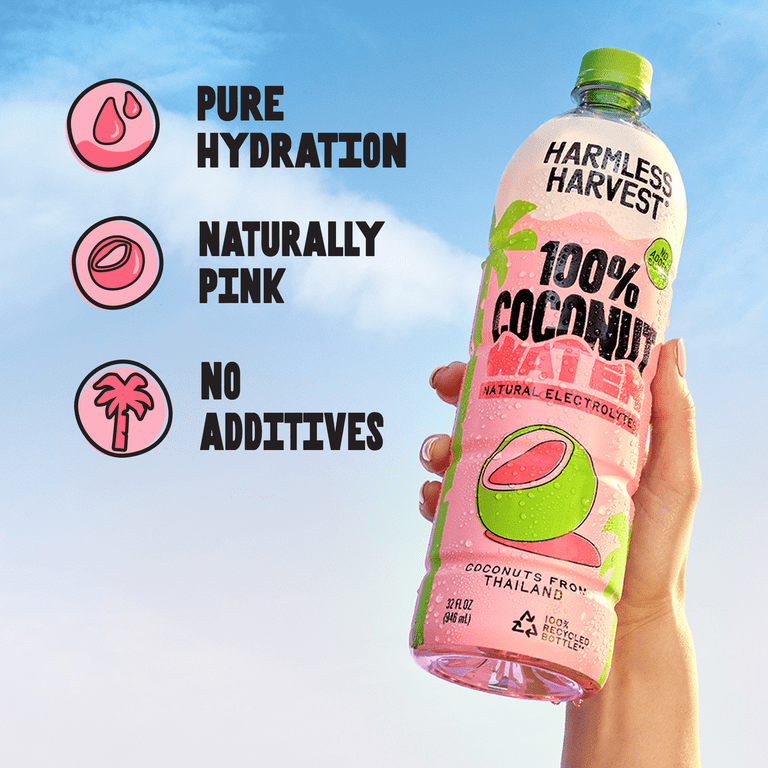 Harmless Harvest 100% Coconut Water, 32 fl oz Bottle photo 3