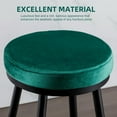 thumbnail image 4 of Tabaray Counter Height Bar Stools, 24 Inches Velvet Swivel Bar Stools Set of 2 Modern Upholstered Bar Chairs with Metal Frame Backless for Kitchen Counter Bar Island (Green), 4 of 12