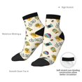 thumbnail image 4 of Bingfone Travel Elements Design Patterned Men's Women's Casual Cotton Socks, 4 of 5