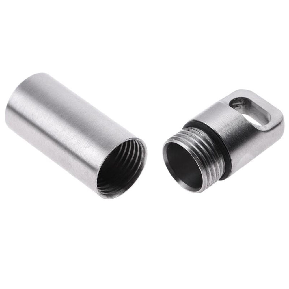EDC stainless-steel Case Waterproof Capsule Seal bottle Outdoor acce P7Y1 t R6J6
