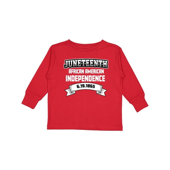 Inktastic African American Independence Juneteenth Boys or Girls Long Sleeve Toddler T-Shirt