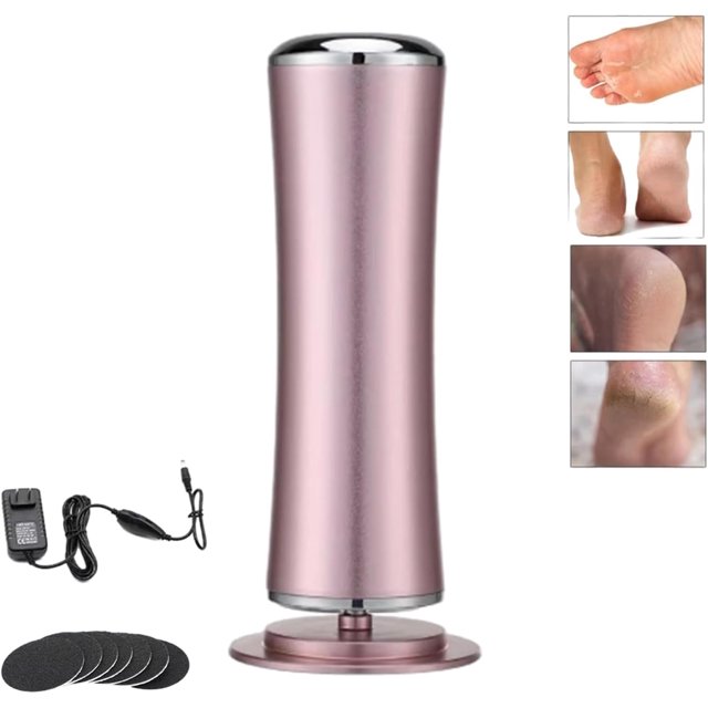 Dermave Removedor eléctrico de callos para pies, Removedor eléctrico de callos para pies, Removedor eléctrico de callos para lima de pies, Removedor de callos para lijadora de pies, Cuerpo de aleación