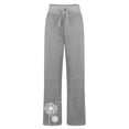 thumbnail image 5 of Pantalones de yoga estampados con cordón de pierna ancha y cintura elástica alta informal para mujer Pompotops ulkah938661, 5 of 5