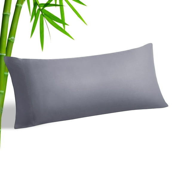 Bamboo Rayon Body Pillow Cover,Long Cooling Pillowcase for Hot Sleepers,Silky Soft Breathable,Grey