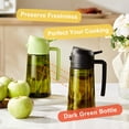 thumbnail image 5 of CXINYI 16 oz Glass Olive Oil Dispenser for Kitchen, 2 in 1 Oil Sprayer Bottle for Cooking, Salad, BBQ and Frying, Black and Green, 5 of 6