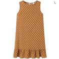 thumbnail image 1 of Vestido De Mujer Sin Mangas Chaleco De Puntos Con Volantes Vestido Suelto De Cuello Redondo, Caqui, L kenally AP002086-03, 1 of 7