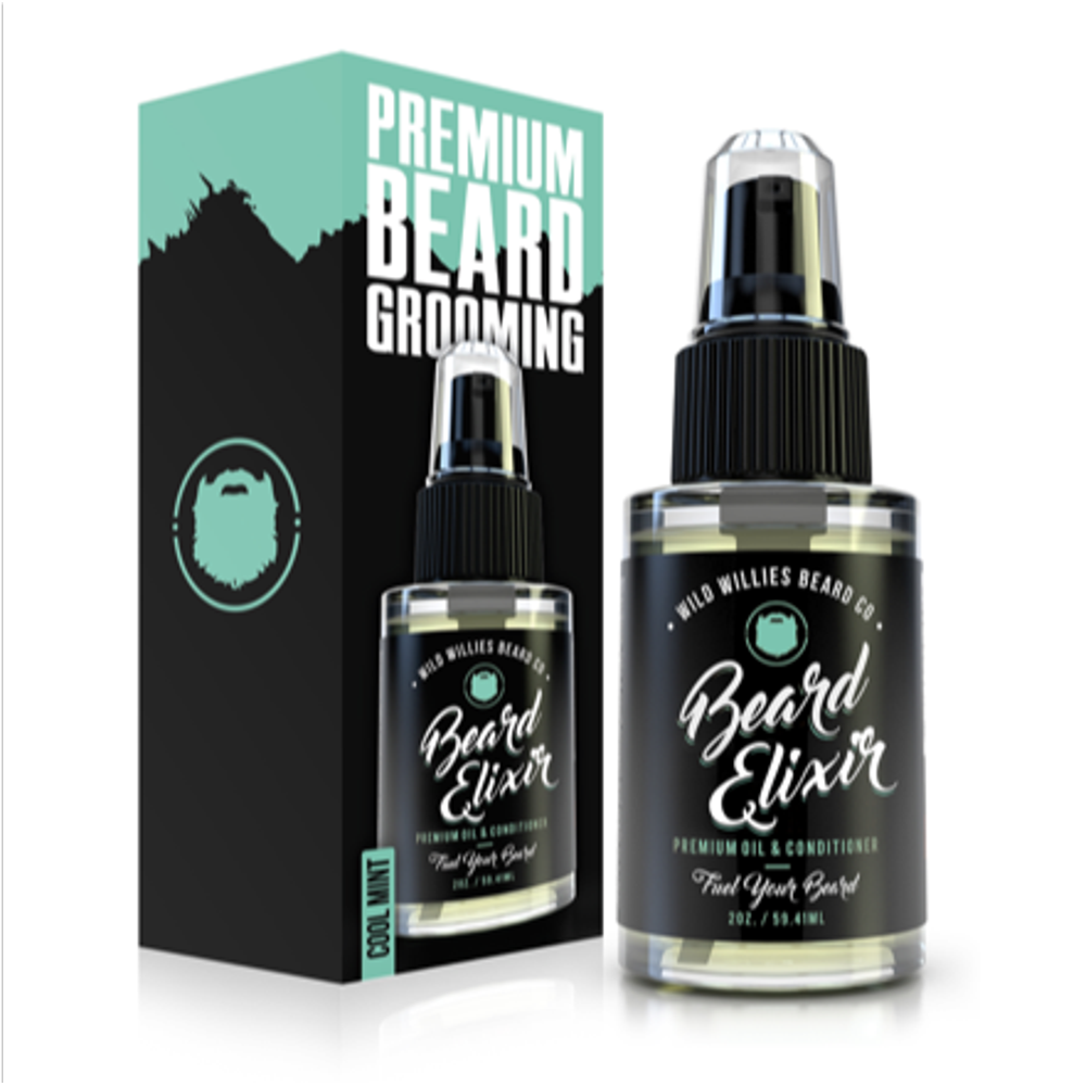 Wild Willies Beard Oil Premium Beard Oil and Conditioner Cool Mint 2 Oz