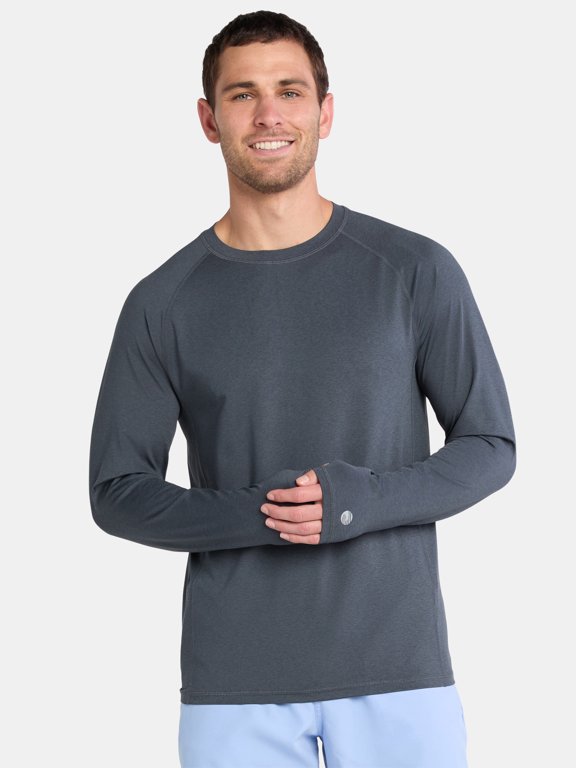 Men's Marble Knit Sun Shirt with Long Sleeves, UPF 40, Sizes M-2XL