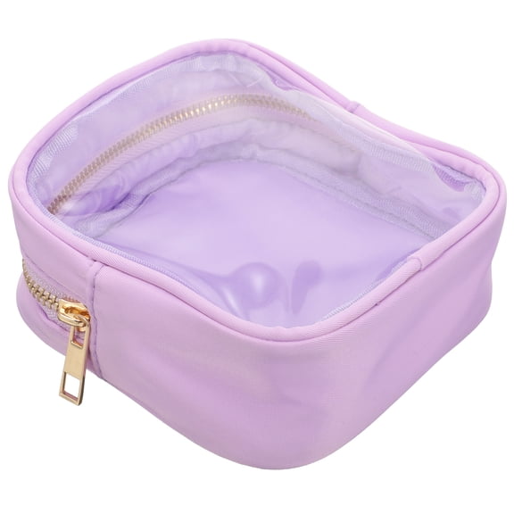 FENGGUIQU Compact Violet Clear Travel Pouch for Makeup and Travel Essentials Storage