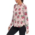 thumbnail image 2 of FORMRS Womens Long Sleeve Shirts UPF 50+ Sun Protection Quick Dry Fishing Hiking Tops, Size S-2XL, Cherries Pattern, 2 of 8