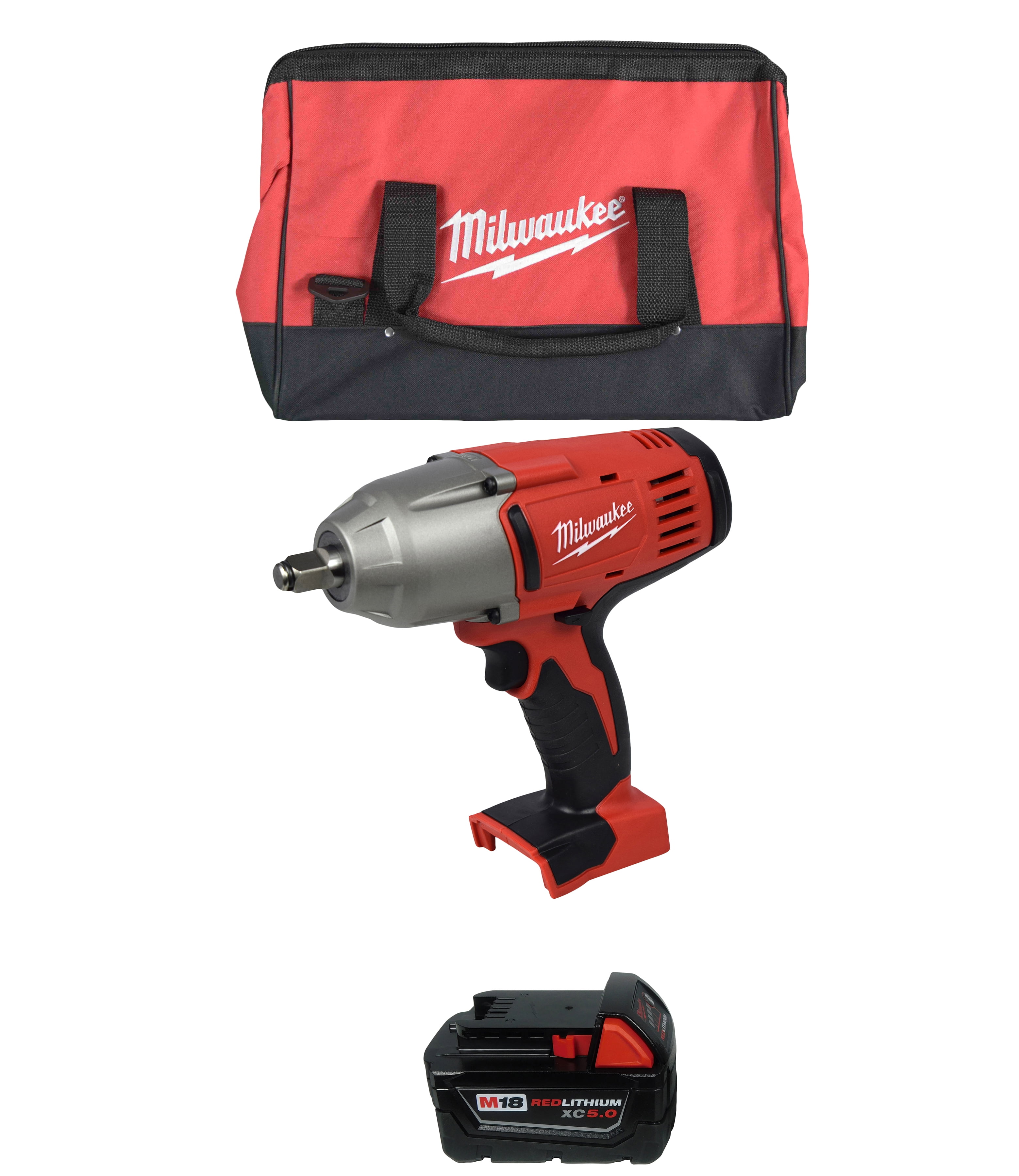 High-Torque Impact Wrench with Friction Ring Kit Milwaukee 2663-20 M18 1/2 in