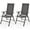 Black, variant on Gymax Outdoor Dining Chair - Aluminum - Set of 2 - Folding - Black