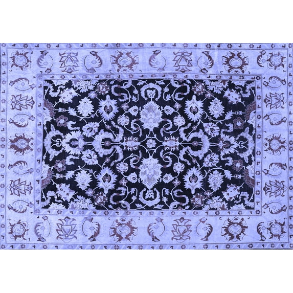 Ahgly Company Indoor Rectangle Persian Blue Traditional Area Rugs, 6' x 9'