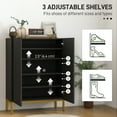 thumbnail image 4 of HOMCOM Armoire Moderne de Rangement pour Chaussures Armoire à Chaussures avec Portes à Fermeture en Douceur Noir, 4 of 10