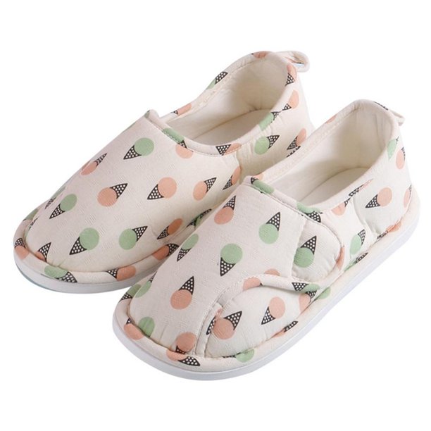 Topumt Women Soft Wide Slippers Memory Foam Closed Toed Diabetic