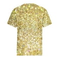 thumbnail image 5 of EQWLJWE Plus Size Sequin Tops for Women Summer Charming Short Sleeve Round Neck Shimmer Glitter Dressy Tops Sparkly Shirt Concert Disco Party Tees New Year's Eve Gifts (Light Gold,S-6Xl), 5 of 5