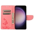 thumbnail image 4 of Mantto Galaxy S23 Wallet Case, Magnetic Leather Case for Women,3D Emboss Butterfly Card Slots Folio [Kickstand],Soft TPU Protective Flip Cover For Samsung Galaxy S23, Pink, 4 of 6