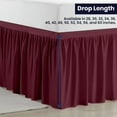 thumbnail image 6 of Dorm Bed Skirt Twin XL 38" Drop, College Dorm Room Bed Skirts Easy to Put On Twin XL Size Dust Ruffle Dorm Sized Bed Skirts, 600TC Egyptian Cotton Bed Skirt, (Burgundy, Twin-XL - 38" Drop), 6 of 6