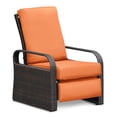 thumbnail image 6 of ATR ART TO REAL Wicker Outdoor Patio Adjustable Recliner Chair with Orange Cushion, 6 of 9