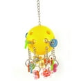 thumbnail image 5 of SPRING PARK Bird Chew Toy Plastic Hollow Ball Flower Shape Hanging Ringer Bell Colorful Swing Cage Toy for Small Medium Parrot Parakeet Conure Cockatiel Finch Cage Accessories, 5 of 6