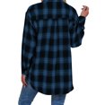 thumbnail image 5 of Hubery Women Plaid Flannel Shirts Long Sleeve Button Down Shirt, 5 of 6
