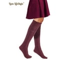 thumbnail image 3 of Lian LifeStyle Women's 1 Pair High Crew Wool Socks Size 7-9 (Wine), 3 of 4