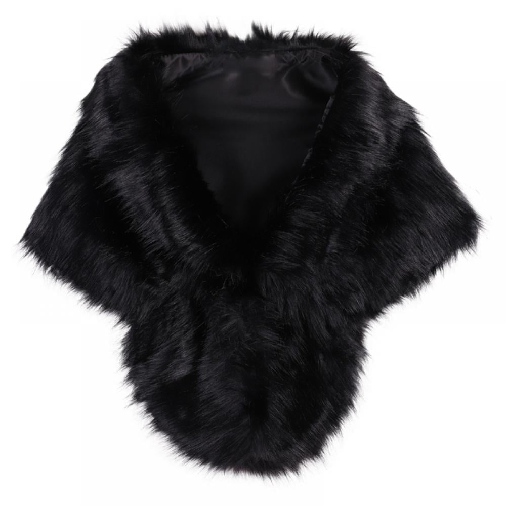 Faux Fur Shawl Wrap Stole Shrug Winter Bridal Wedding Cover Up