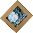 thumbnail image 5 of Whonline Artificial Flowers Combo Box Set for DIY Roses Bouquets Kissing Balls Wedding Bouquet Party Baby Shower or Home Decoration (Dusty Blue & White), 5 of 6