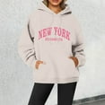 thumbnail image 2 of uikmnh cute hoodies for women Women's Letter Print Hoodie Long Sleeve Pullover with Pockets Casual Streetwear Sweatshirt for Everyday Comfort Size:M, 2 of 4