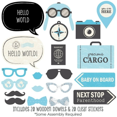 Precious Cargo Blue Boy Baby Shower Photo Booth Props Kit 20 Precious Cargo Blue Boy Baby Shower Photo Booth Props Kit 20