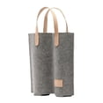 thumbnail image 3 of Bolsa de viaje de fieltro para vino con doble compartimento y asa Gris, 3 of 9