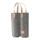 thumbnail image 3 of Bolsa de fieltro para transportar botellas de vino, bolsa de regalo con asa y 2 compartimentos para fiestas. Gris, 3 of 9