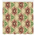 thumbnail image 3 of Ambesonne Abstract Shower Curtain, Geometric Shape Motifs, 69"Wx70"L, Beige and Reseda Green, 3 of 5