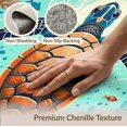 thumbnail image 6 of ODIKA 4'x6' Washable Area Rug Ocean Turtle Main Coral Reef Wave Map Nautical Border Compass for Dorm Room, Small Living Stain Resistant Low Profile, Easy Care, 6 of 7