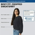 thumbnail image 7 of American Apparel Women's Crewneck Sweatshirt, 70/30Cotton/Polyester Long sleeve Winter Fleece Sweaters (Arctic, M), 7 of 7