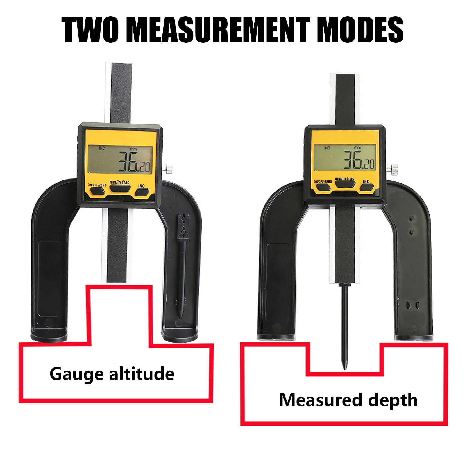 Automatic Shutoff Digital Depth Measuring Instrument With Fixation Suitable For DIYer Projects Professional Use