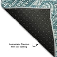 thumbnail image 3 of Addison Rugs Mayfield Washable Transitional Paisley Turquoise Rectangle Rug, 9' x 12', 3 of 6