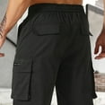thumbnail image 3 of JXMVOJ Men's Casual Cargo Pants Workout Joggers Stretch Sweatpants Hiking Drawstring Tactical Pants Workwear And Straight Leg Pants with Multi Pockets, 3 of 6