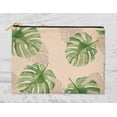 thumbnail image 3 of S4Sassy White Monstera Leaves Multipurpose Cosmetic Pouch Pencil Case Make Up Bag Pack of 3-6 x 8 Inches, 3 of 4