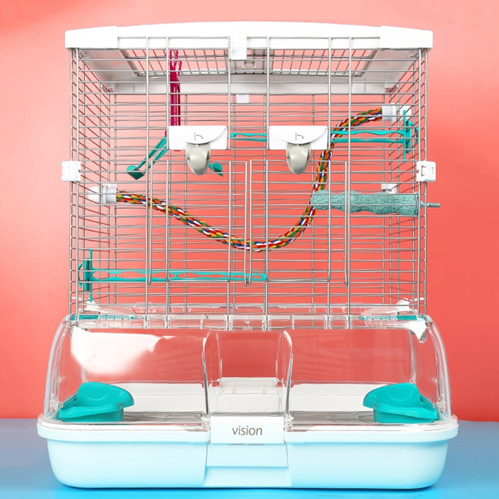 Bird Cage Made of Acrylic Wire Parrot Cage Large Size Deep Base Easy to Clean