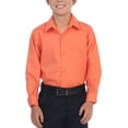 thumbnail image 2 of Boy's Regular Fit Long Sleeve Standard Cuff Pocket Uniform Casual Dress Shirt, 2 of 3