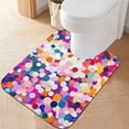thumbnail image 2 of Yayeee Bath Rug for Bathroom Floor Non Slip Rectangle Fluffy Soft Absorbent Mat, 16"x24", Purple Colorful Circles, 2 of 7