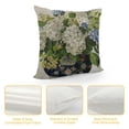 thumbnail image 4 of ERAPDAUR Blue and White Hydrangea Throw Pillow Covers Chinoiserie Ginger Jar Vintage Floral Outdoor Grand Millennial Decorations Lumbar Decorative Throw Pillows Cases for Home Couch Decor 20x20in, 4 of 5