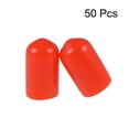 thumbnail image 2 of Uxcell Protectores de rosca de tornillo tapa final de vinilo rojo 50pcs 0.28", 2 of 3