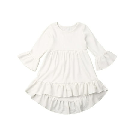 

Holiday Baby Girls Dress Flared Sleeve Dress Princess Pageant Party Clothes