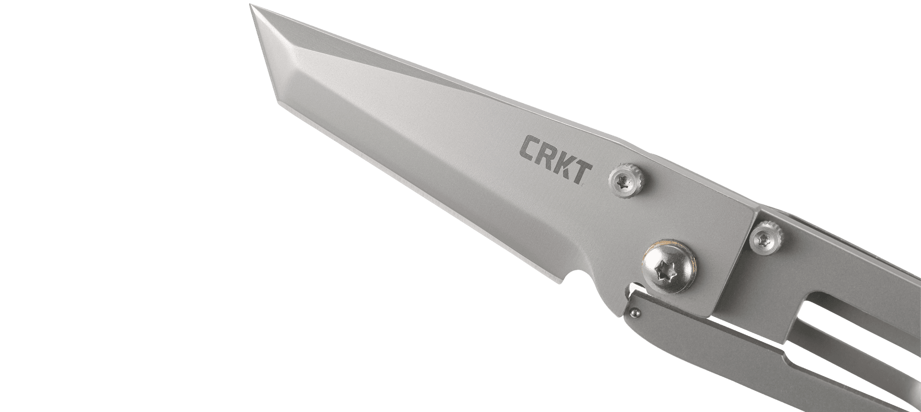 CRKT K.I.S.S. Everyday Carry EDC Pocket Folding Knife with Frame Lock: Stainless Steel Plain Edge Blade, Stainless Steel Handle, 5500