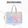 thumbnail image 3 of Handbag File Bag 15×10.6in Large Capacity Double Pocket Designed For Work Travel Travel Shopping Gray Tie-Dye Background Rainbow Colors_4, 3 of 8