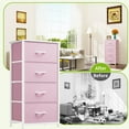 thumbnail image 4 of DEXTRUS 4-Drawer Fabric Chest Dresser for Bedroom, Bedside Storage Organizer for Kids & Adults, Pink, 4 of 5
